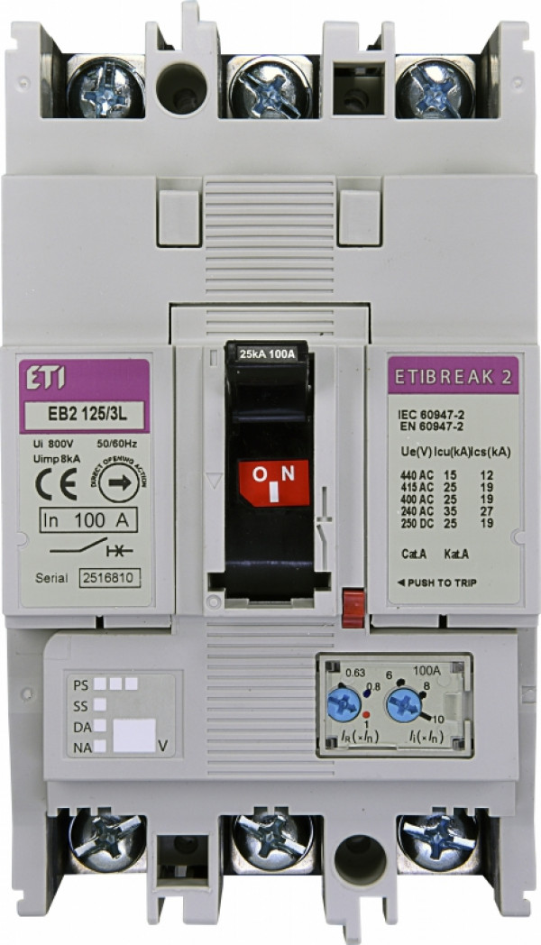 EB2 125/3L 100A 3p 25kA ETI